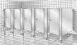 Restroom Partition - Stainless Steel - Floor Mount Restroom Partition - Stainless Steel - Floor Mount